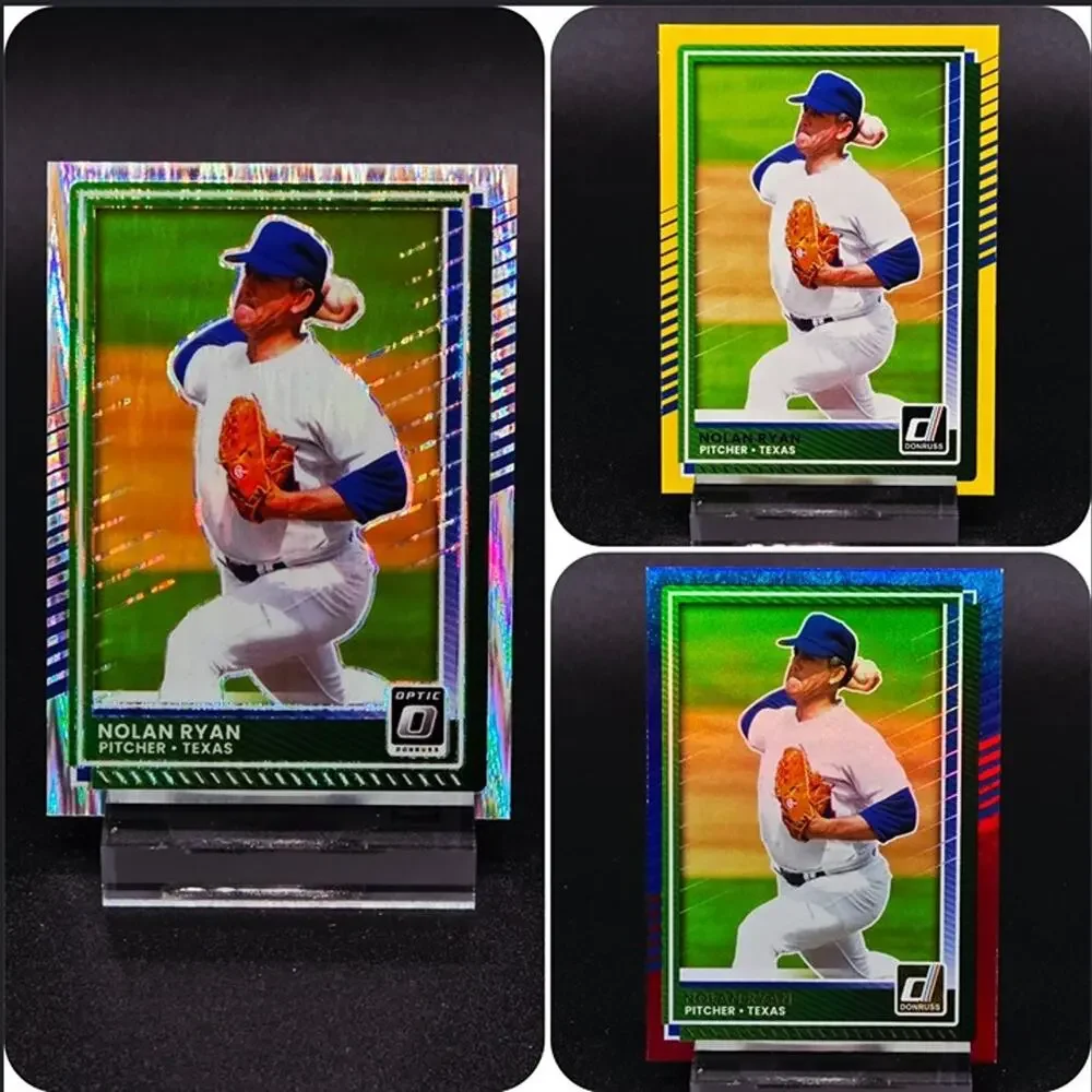 Nolan Ryan Optic Shock Red Blue Foil Yellow Flood Texas Rangers Hall of Famer